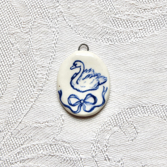Swan With Bow Charm