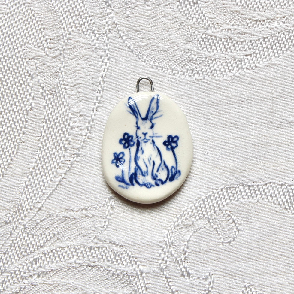 Bunny With Flowers Charm