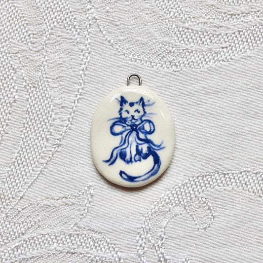Cat With Bow Charm