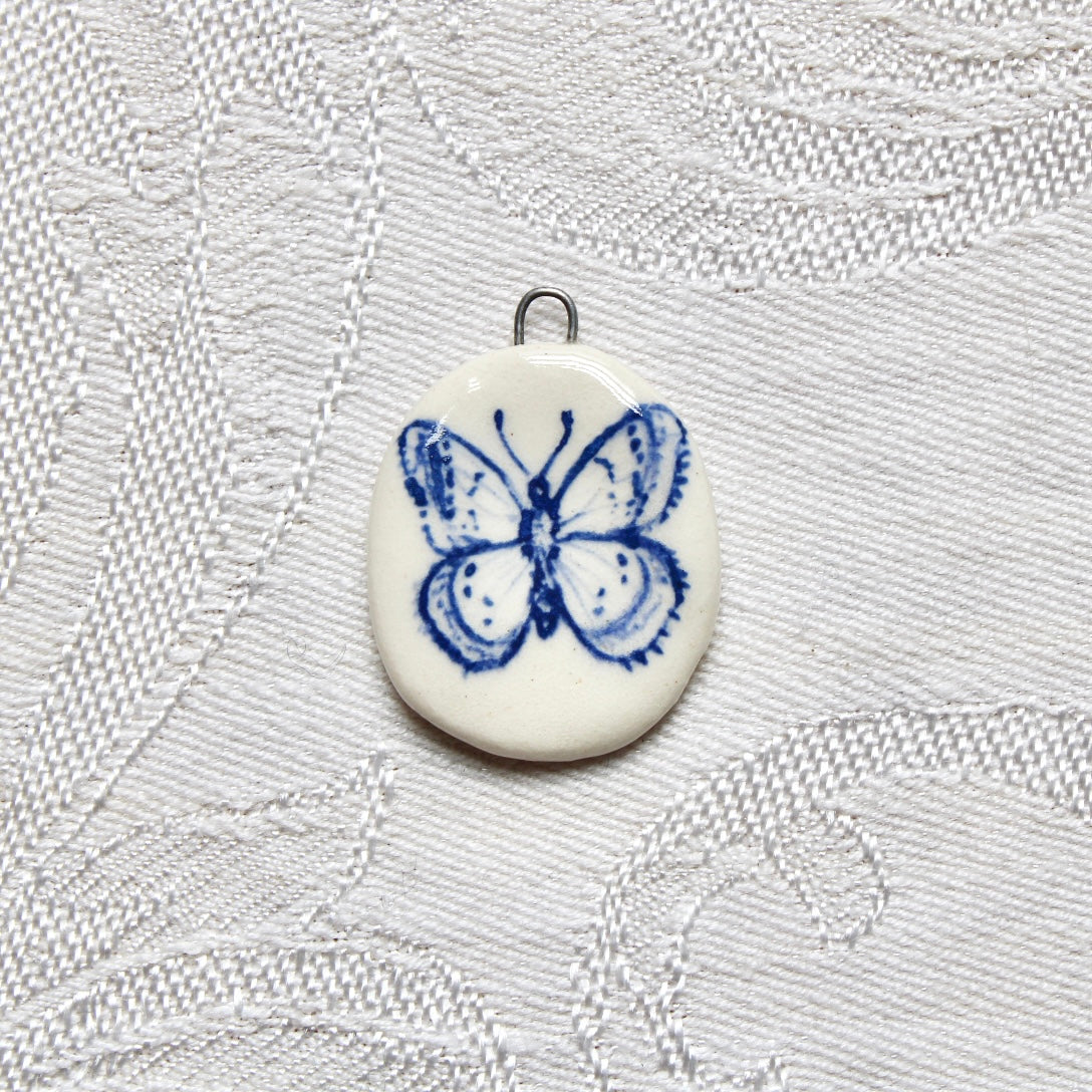 Blue Azure Butterfly Charm