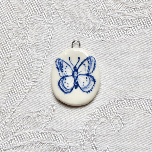 Blue Azure Butterfly Charm