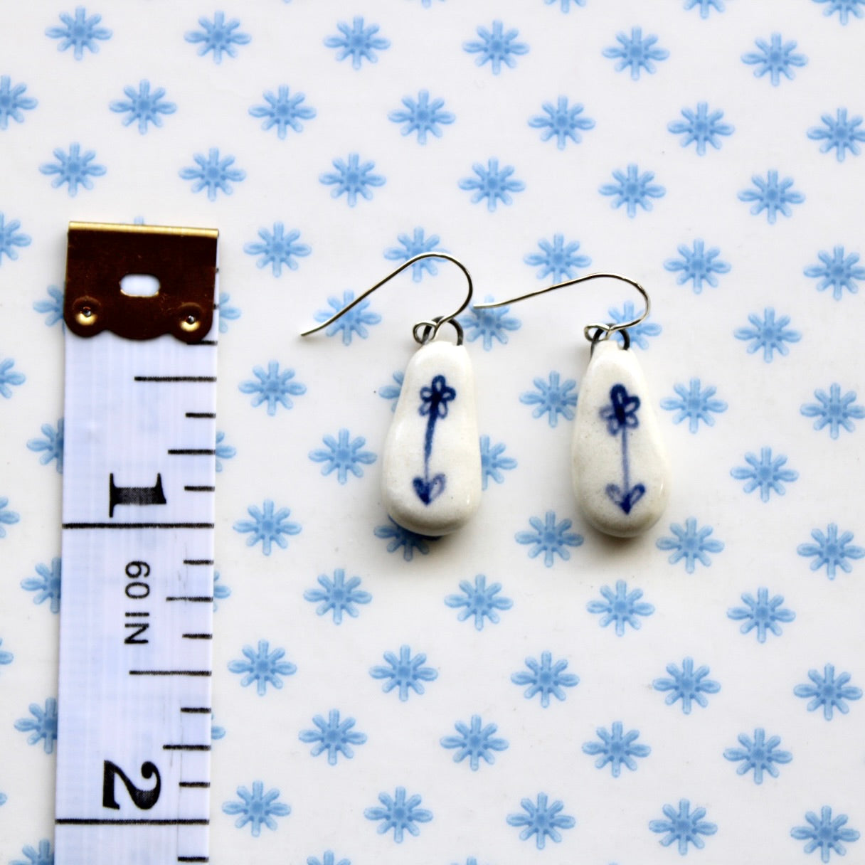 Flower Earrings in Silver