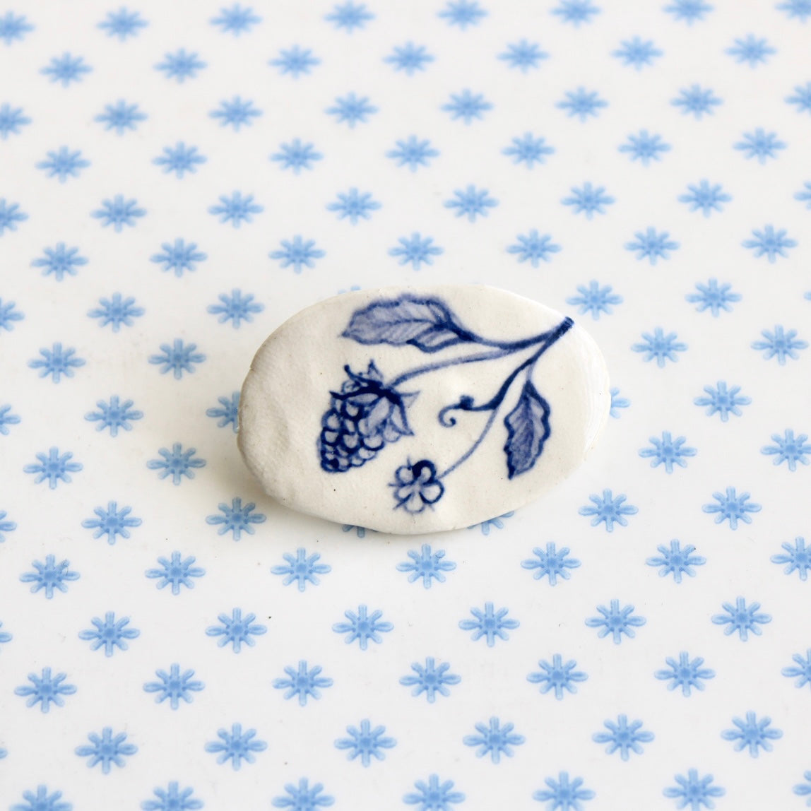 Raspberry Brooch