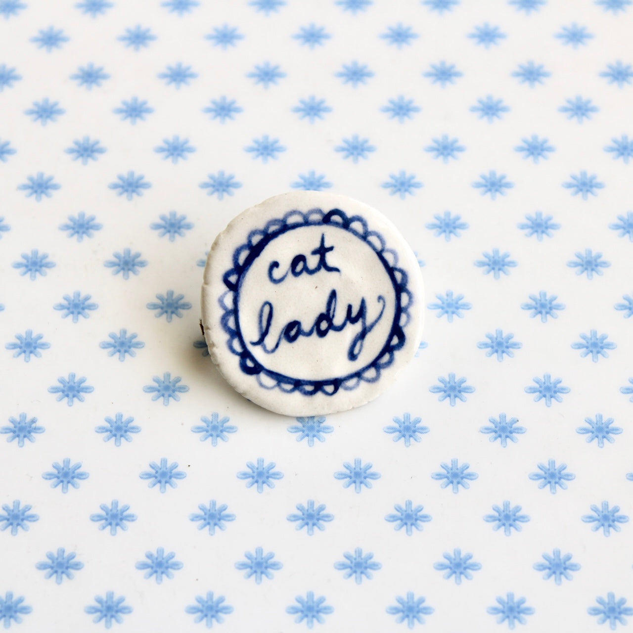 Lace Cat Lady Brooch