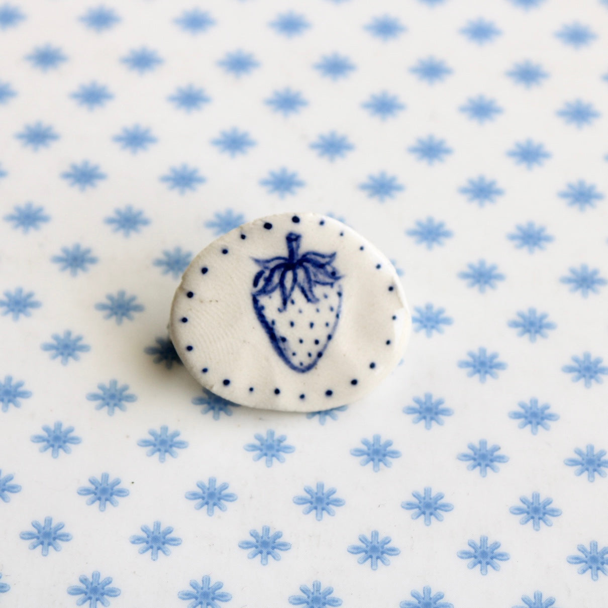 Strawberry Dots Brooch
