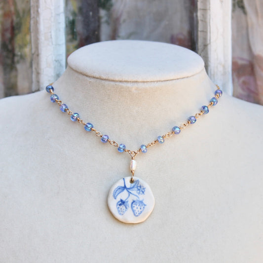 Strawberry With Beaded Chain