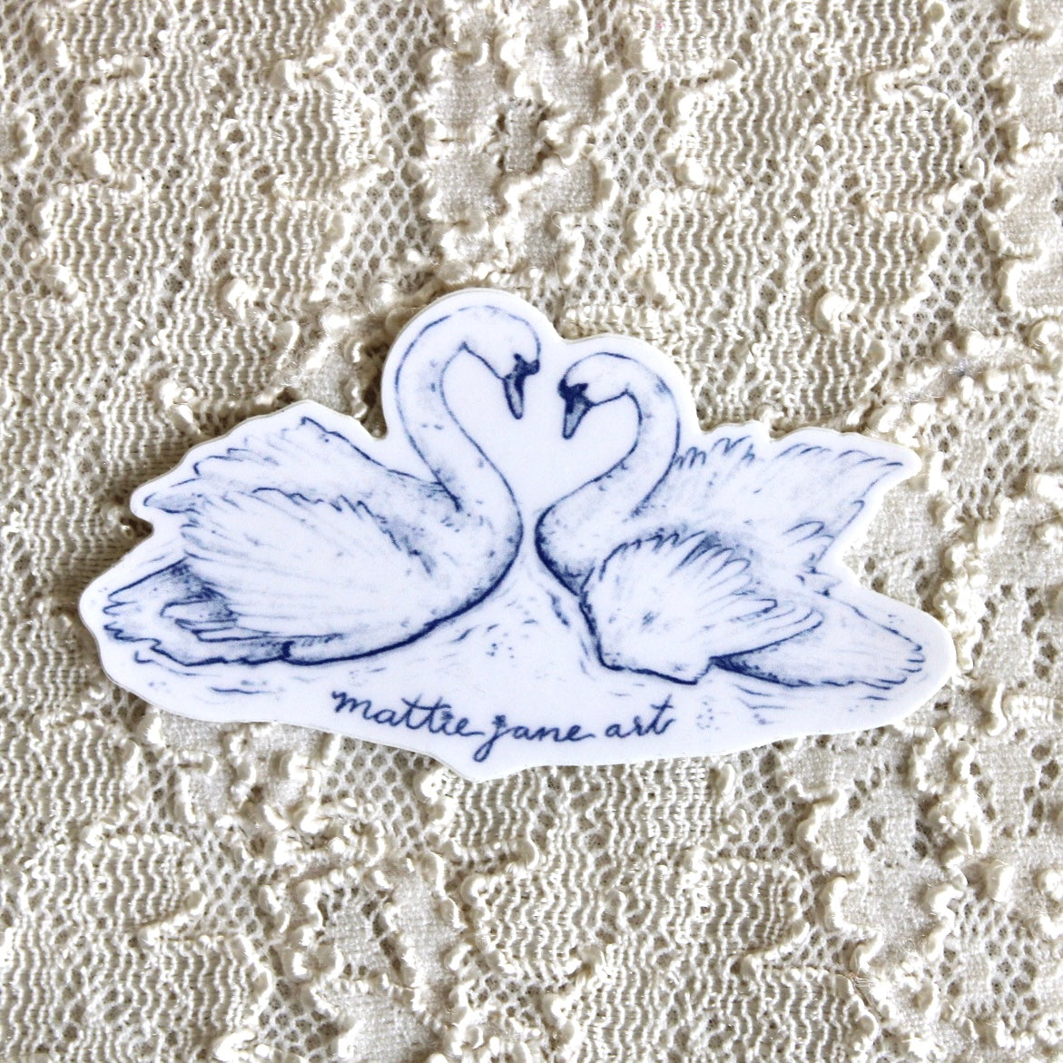 Lover Swans Sticker