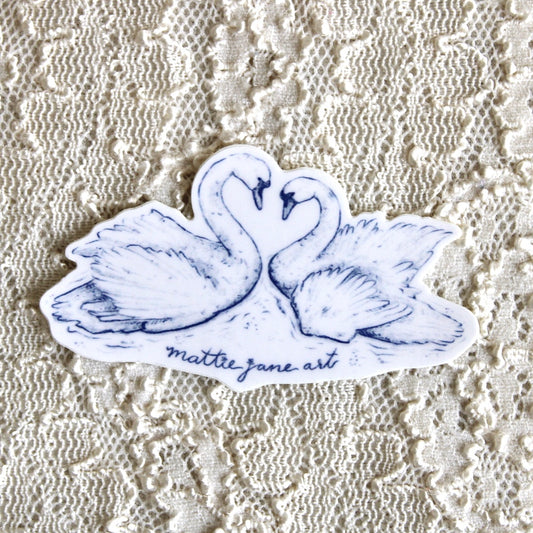 Lover Swans Sticker