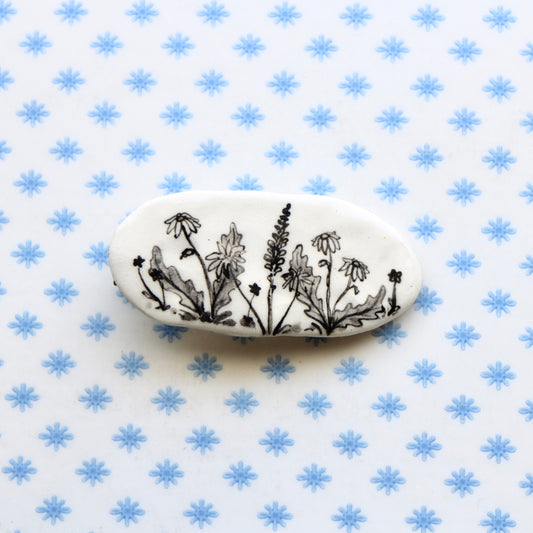Wildflowers Hairclip In Black