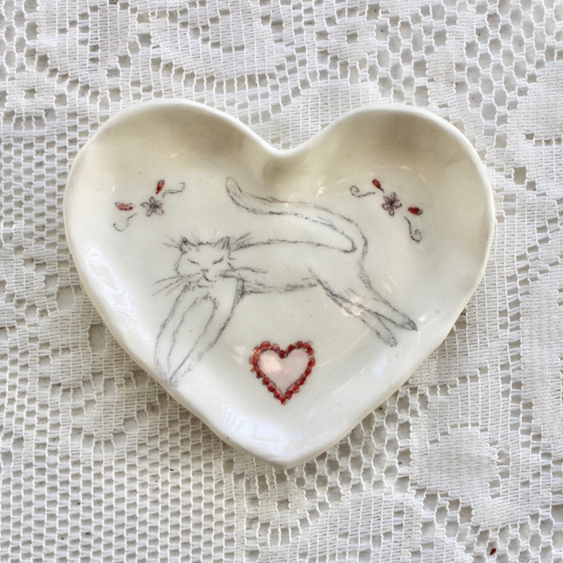 Little Kitty Heart Dish