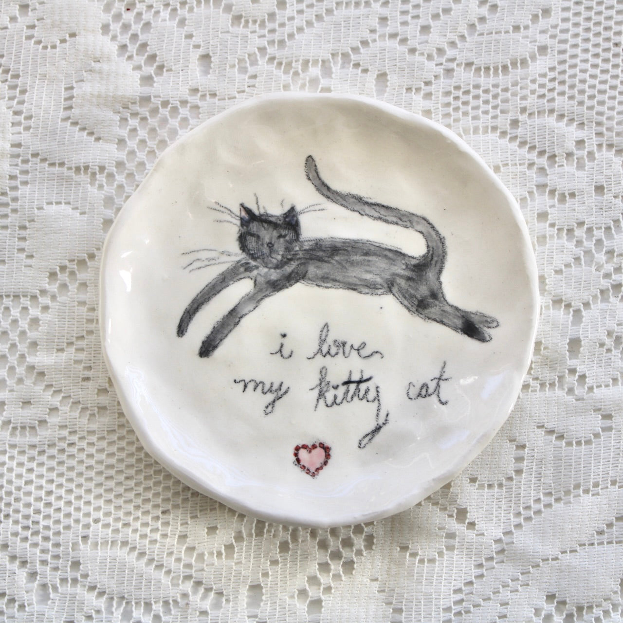 I Love My Kitty Cat Dish