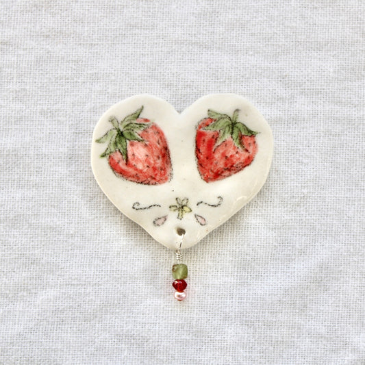 Strawberries Beaded Magnet