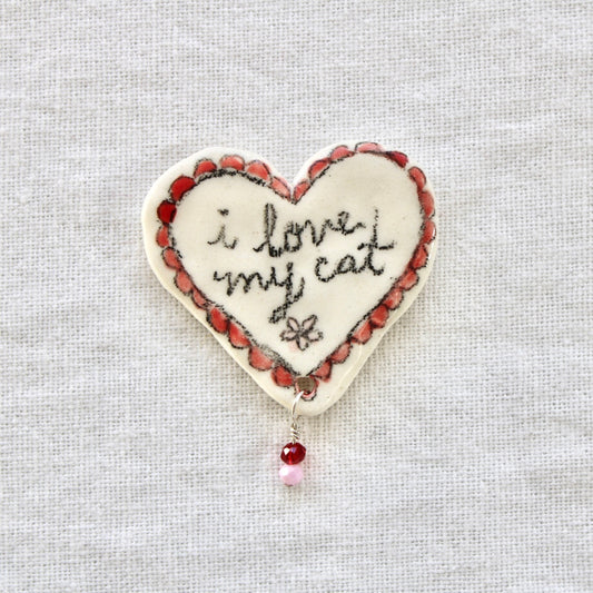 I Love My Kitty Cat Beaded Magnet