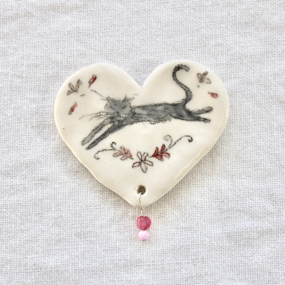 Kitty Cat Beaded Magnet