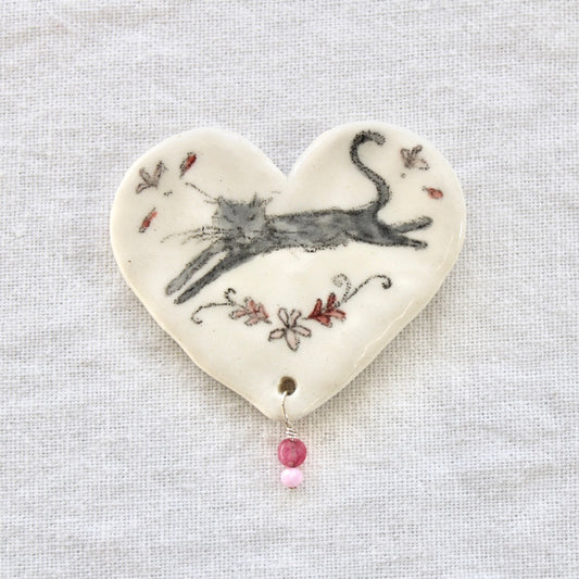Kitty Cat Beaded Magnet