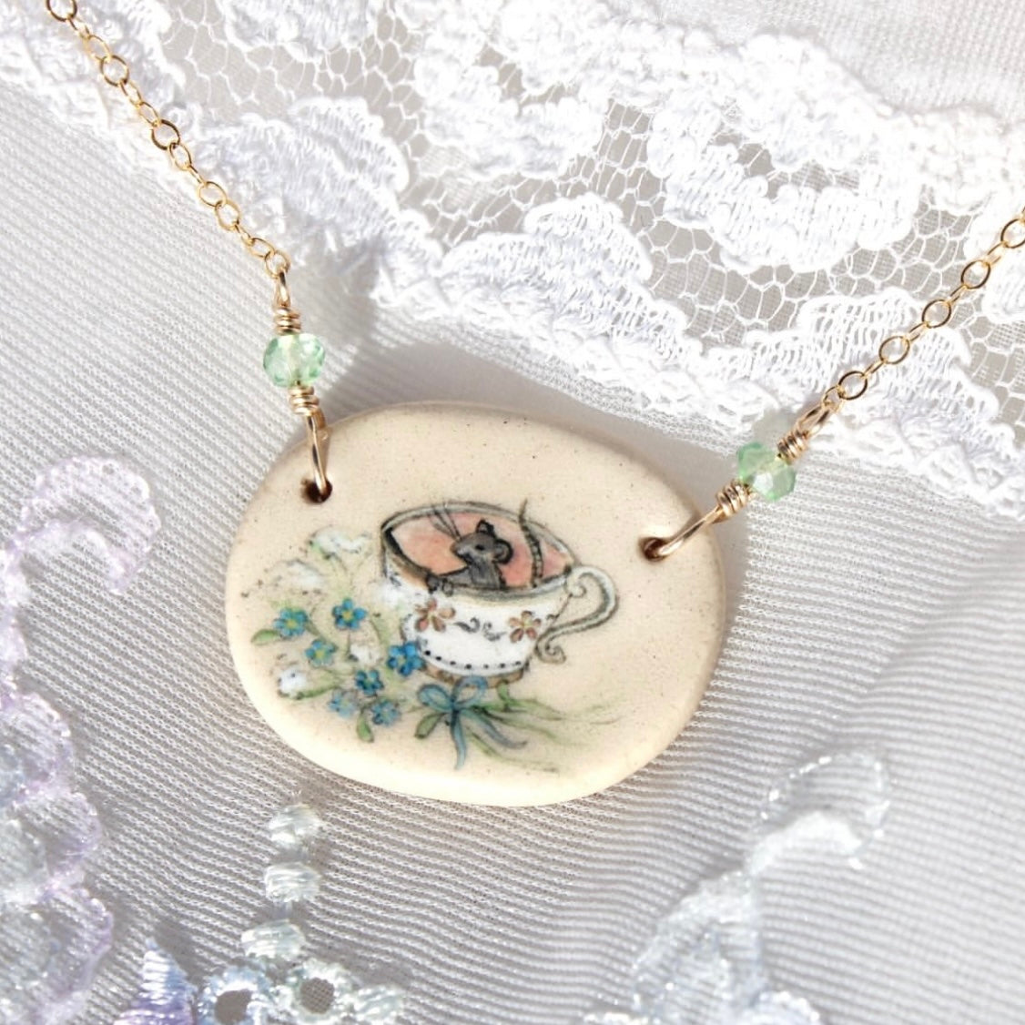 Custom Ceramic Charm Necklace