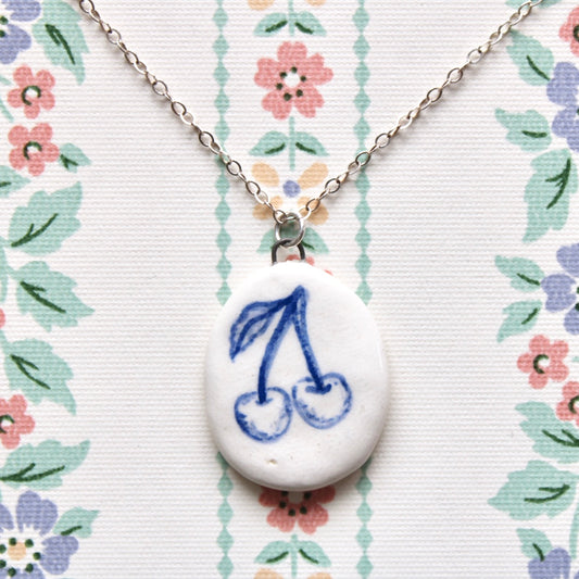 Cherry Necklace in Silver