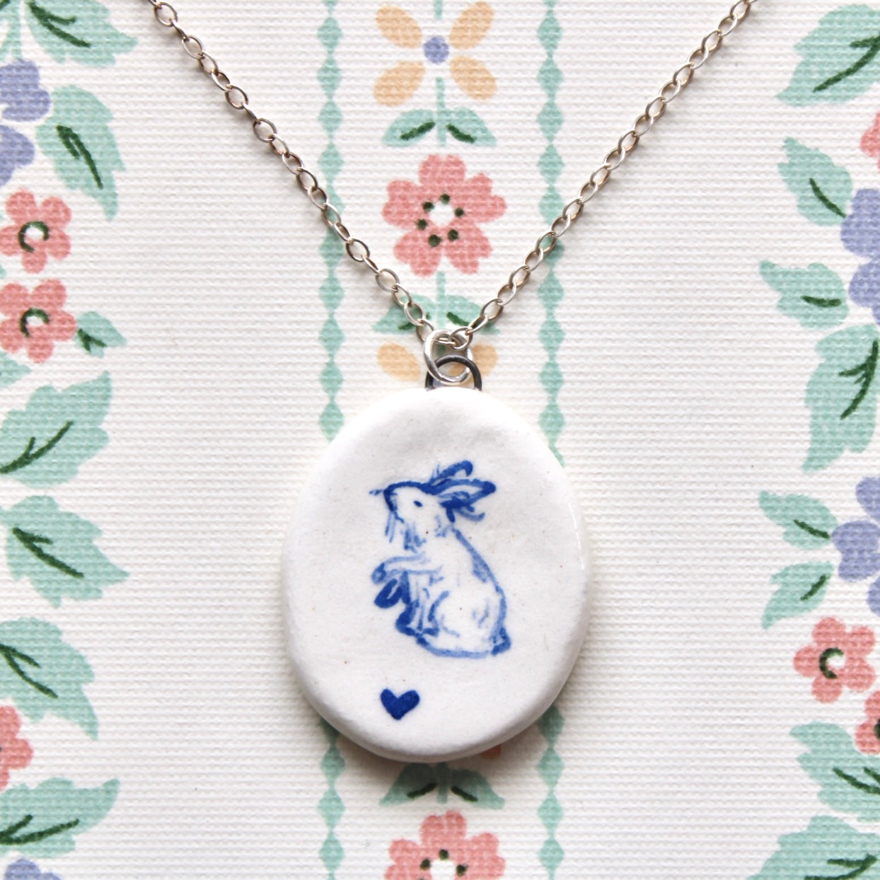 Bunny Necklace in Silver
