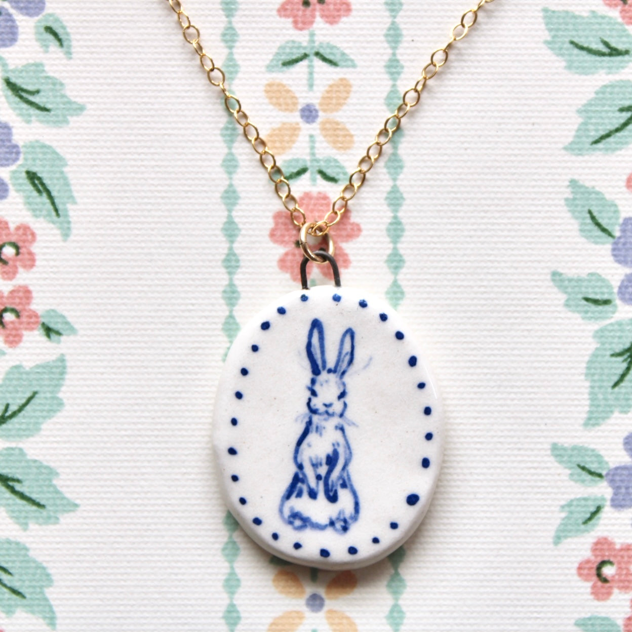 Bunny Necklace in Gold