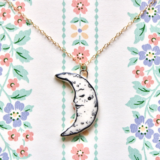 Moon Necklace in Gold