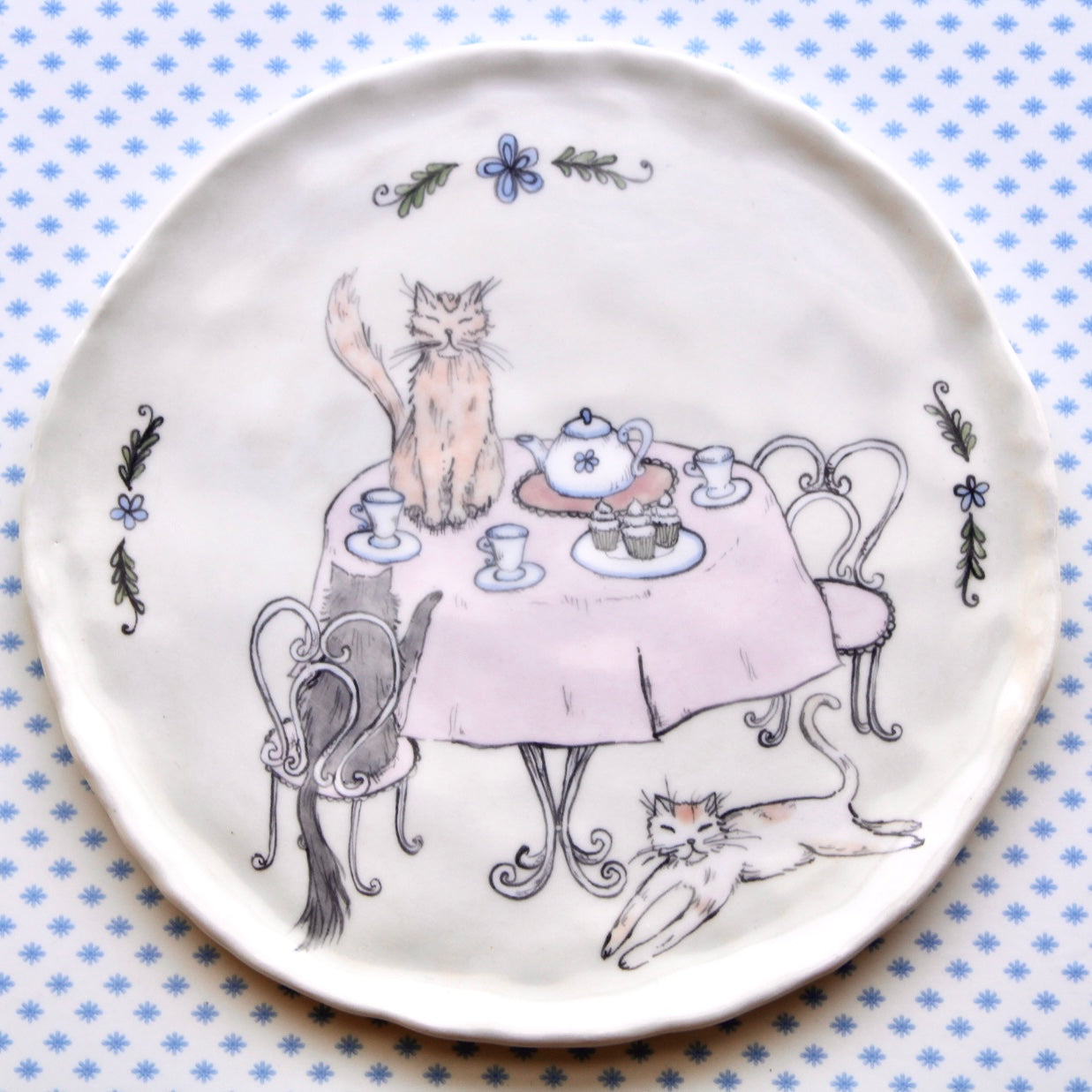 Cat Tea Party Plate