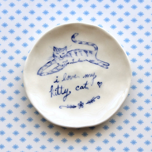 I Love My Kitty Cat Dish