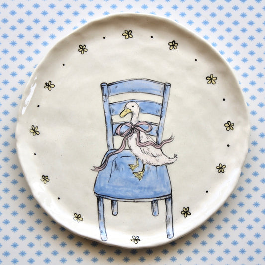 Goose With Bow Plate