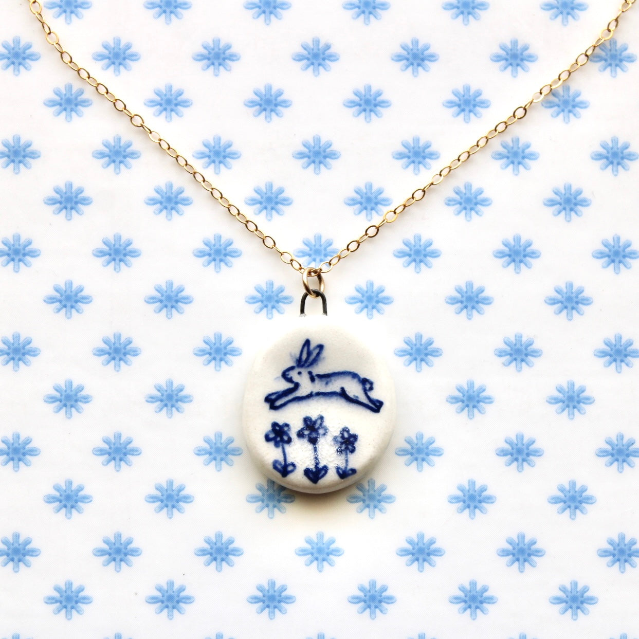 Bunny Necklace in Gold