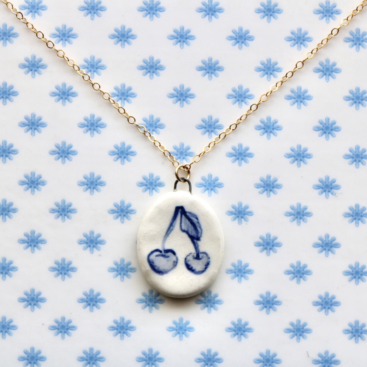 Cherry Necklace in Gold