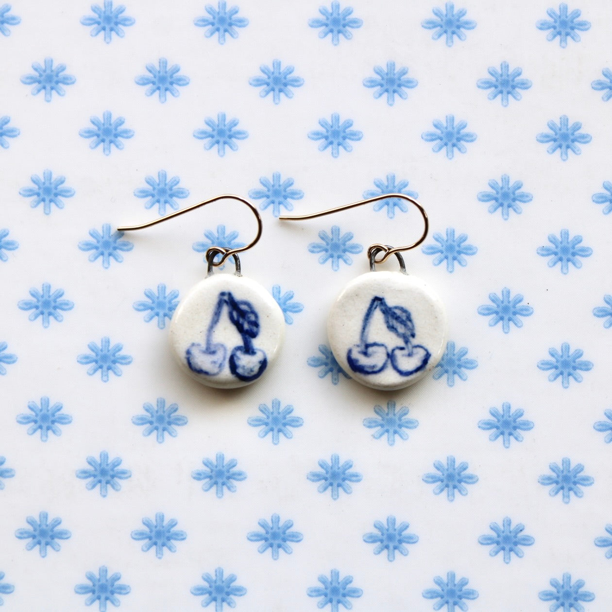 Cherry Earrings in Gold