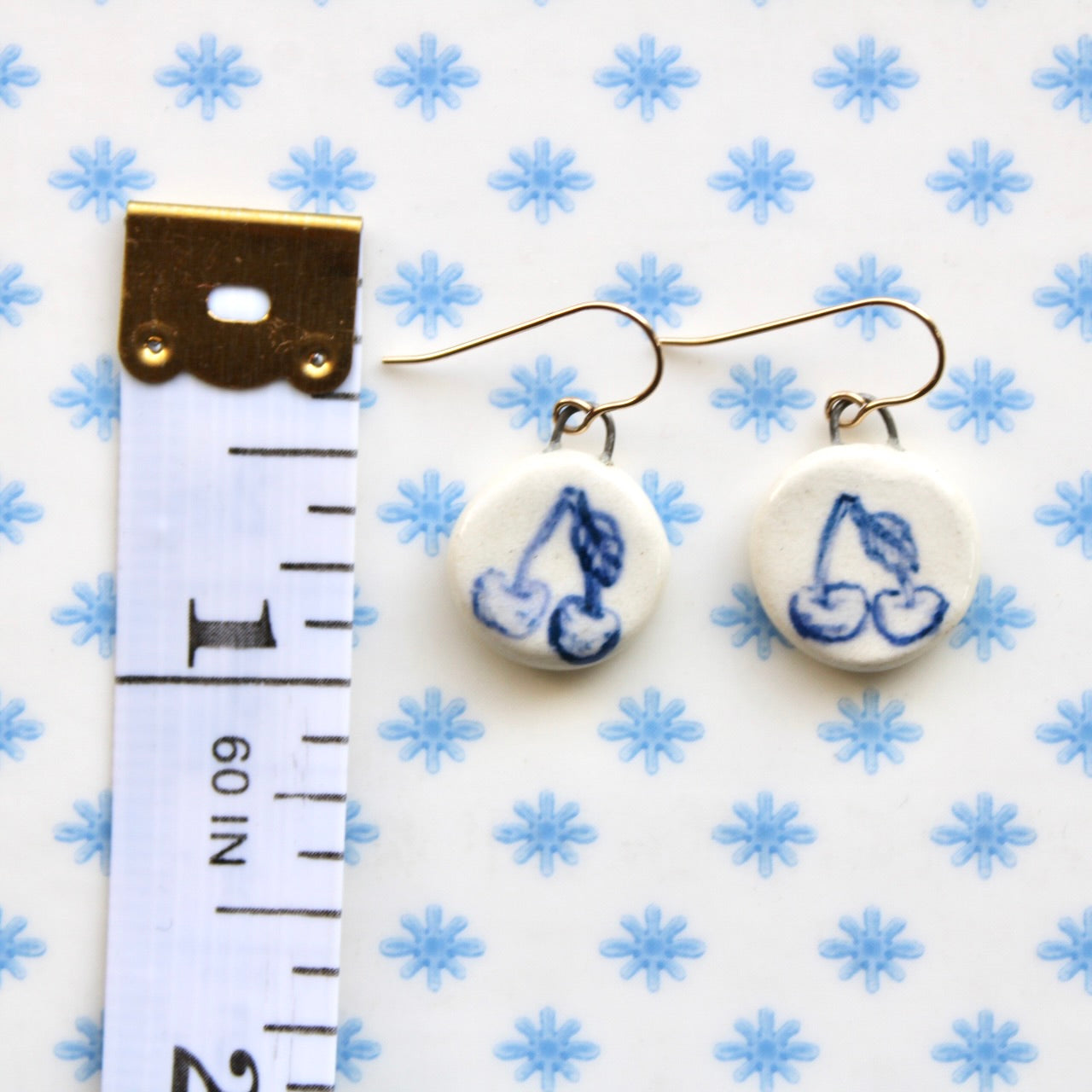 Cherry Earrings in Gold