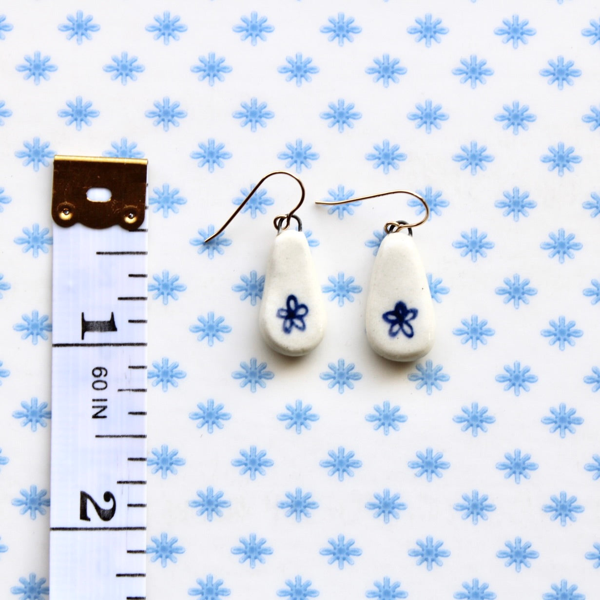 Flower Earrings in Gold