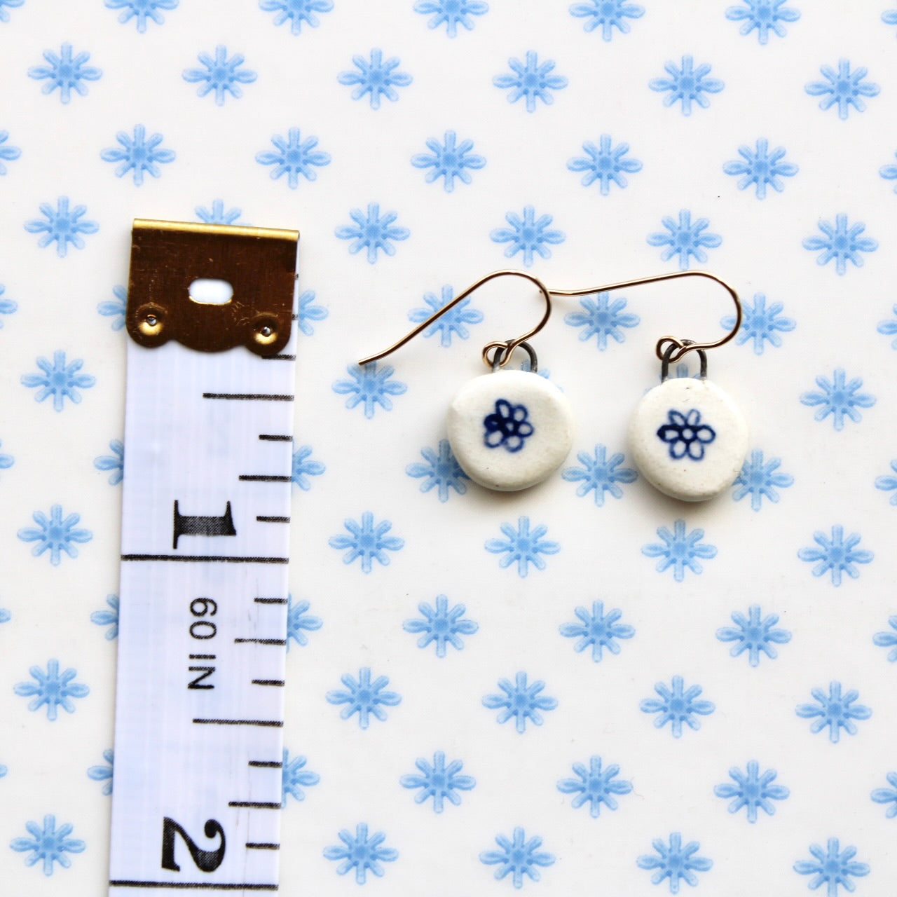 Flower Earrings in Gold