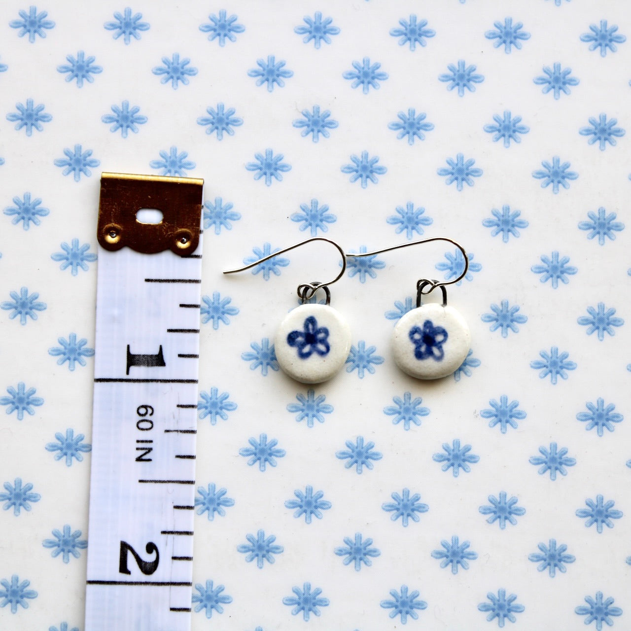 Flower Earrings in Silver