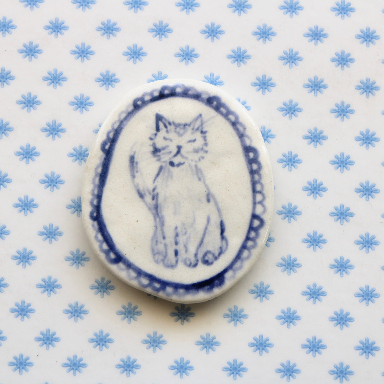 Cat With Lace Magnet