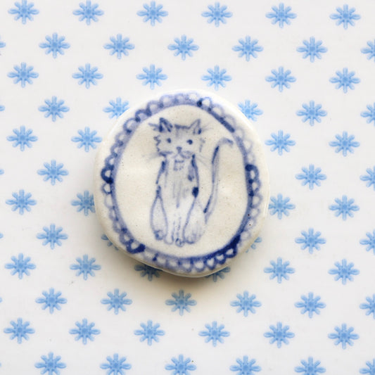 Cat With Lace Magnet