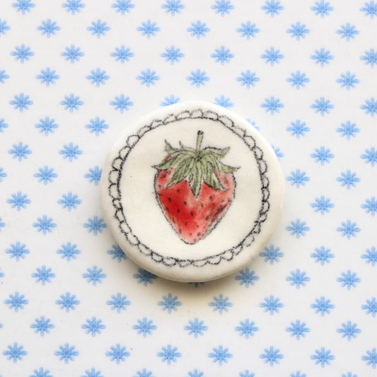 Strawberry With Lace Magnet