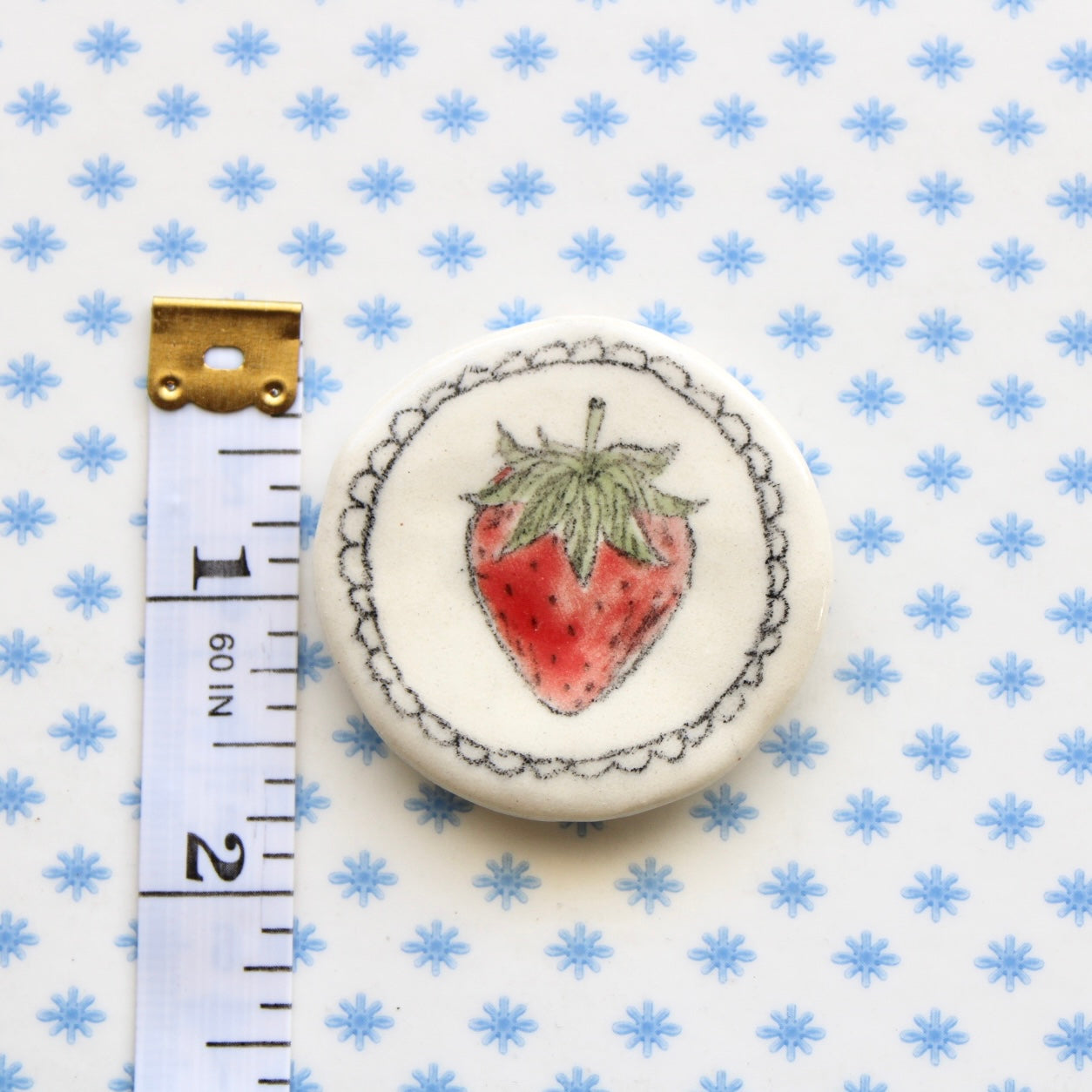 Strawberry With Lace Magnet